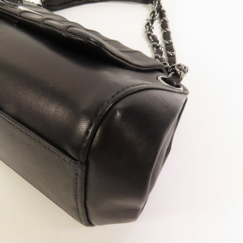 CHANEL 羊皮皮革Shoulder Bag銀扣鏈帶肩背袋-12