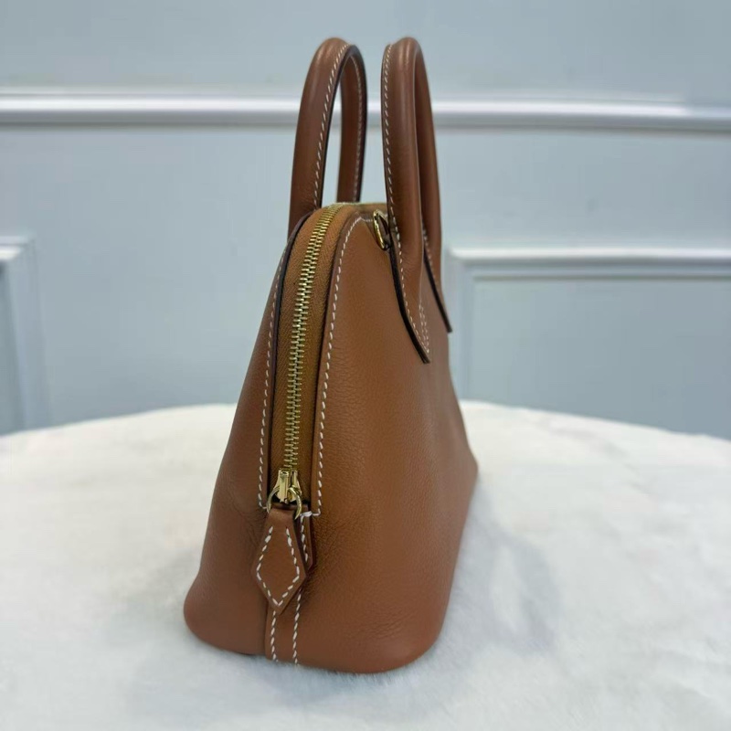 Hermes愛馬仕mini bolide 迷你保齡球 金棕金扣-2