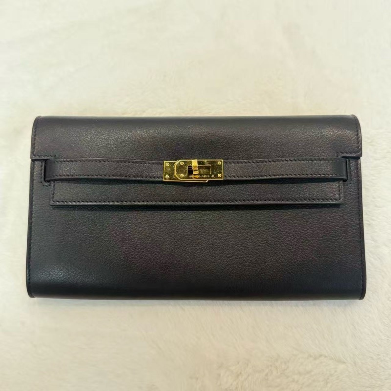 愛馬仕/Hermes Kelly to go 89黑金 Es皮 肩帶款斜挎包 原配肩帶+70cm黑白編織肩帶-1