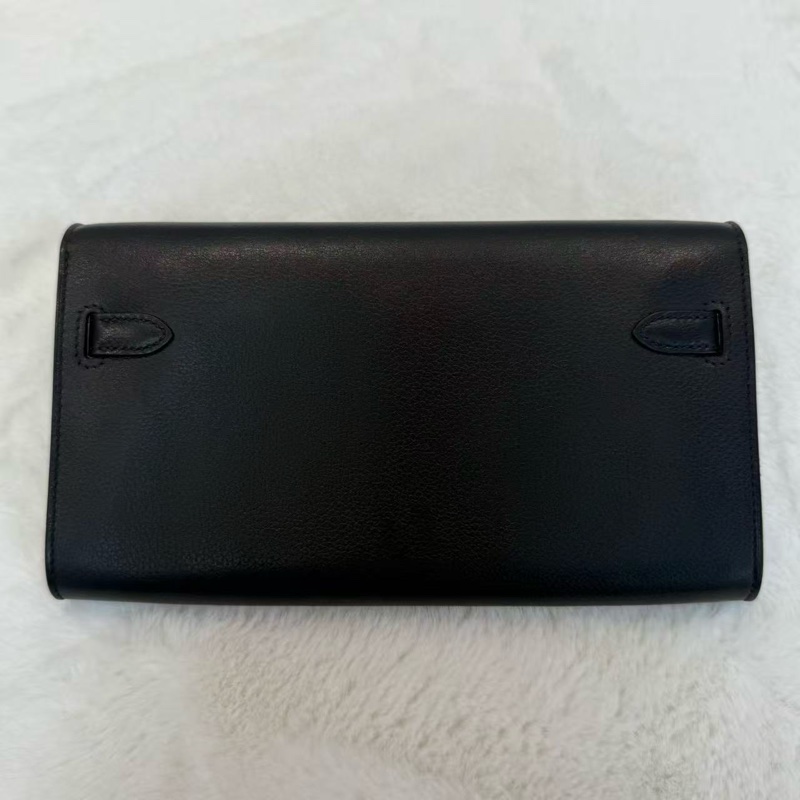 愛馬仕/Hermes Kelly to go 89黑金 Es皮 肩帶款斜挎包 原配肩帶+70cm黑白編織肩帶-2