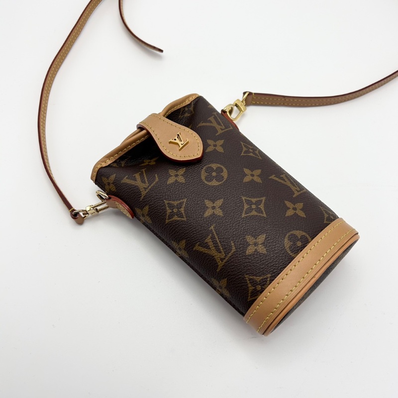 LV FOLDMEPOUCH老花mini肩背斜背薯條包 芯片款10.5*18*6 98新配件塵袋-5