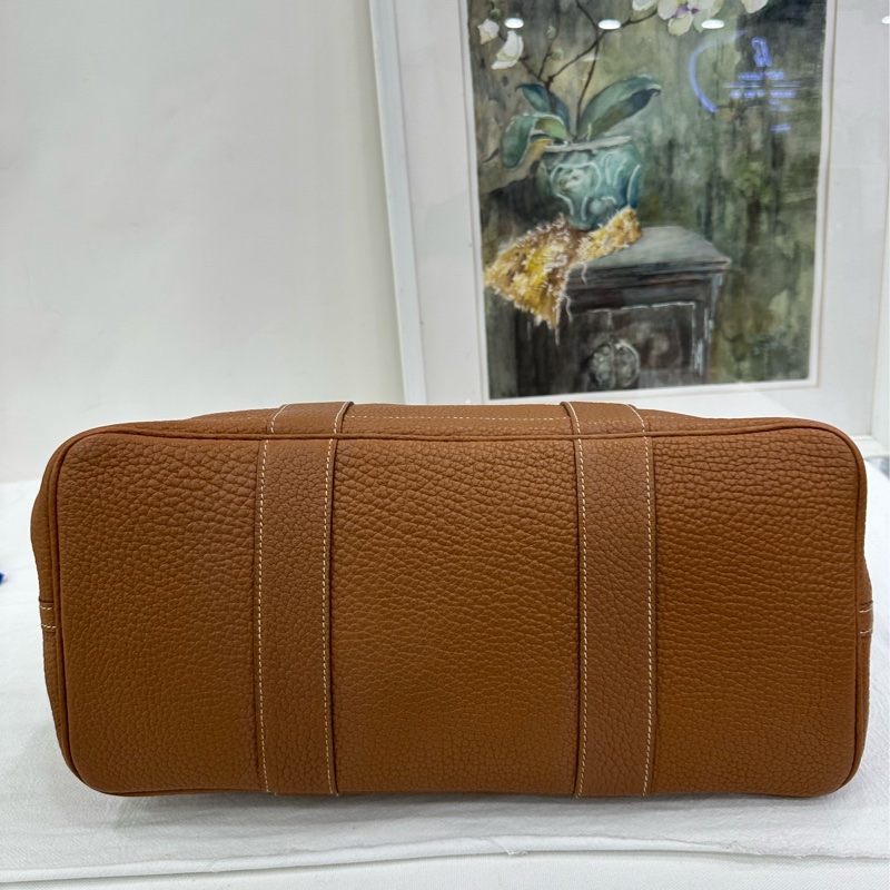 Hermes 愛馬仕 garden party 36 花園36 金棕銀扣 框P-7