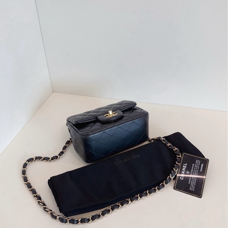 【98新🆕】Chanel 黑金菱格CF方胖子 斜挎包-4