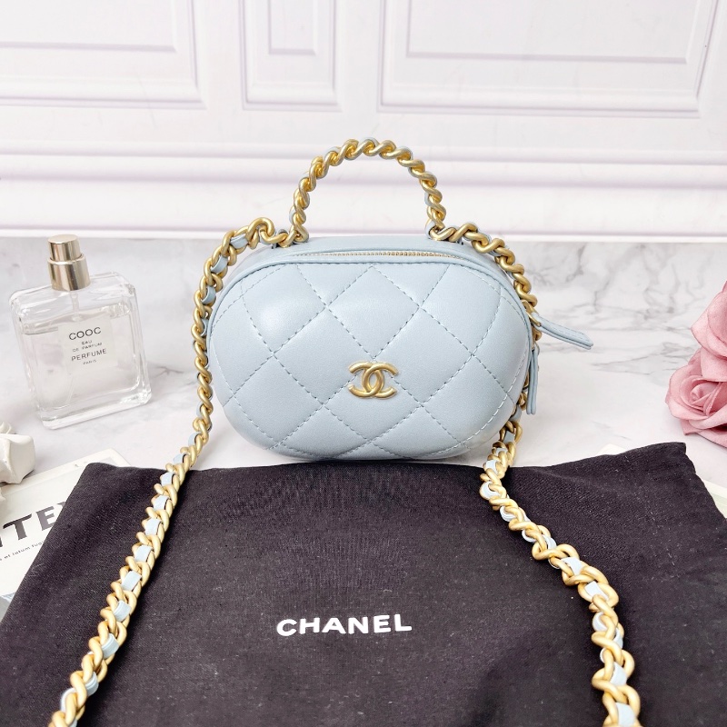 Chanel 22P天藍色膠囊包手提肩背包 9×13.5×8.5 99新配件塵袋-1