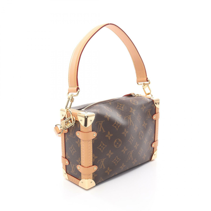 路易威登 Side trunk MM 斜背包 M46358 Monogram 皮革 棕色 二手-1