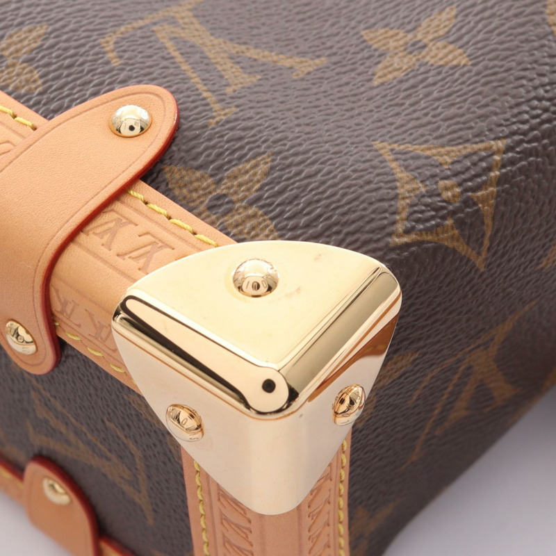 路易威登 Side trunk MM 斜背包 M46358 Monogram 皮革 棕色 二手-4
