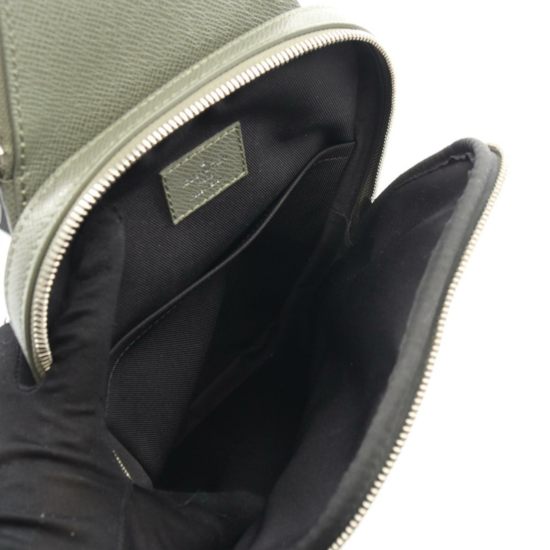 路易威登 Avenue 斜背腰包 M30973 Taiga 皮革 卡其色 二手-2