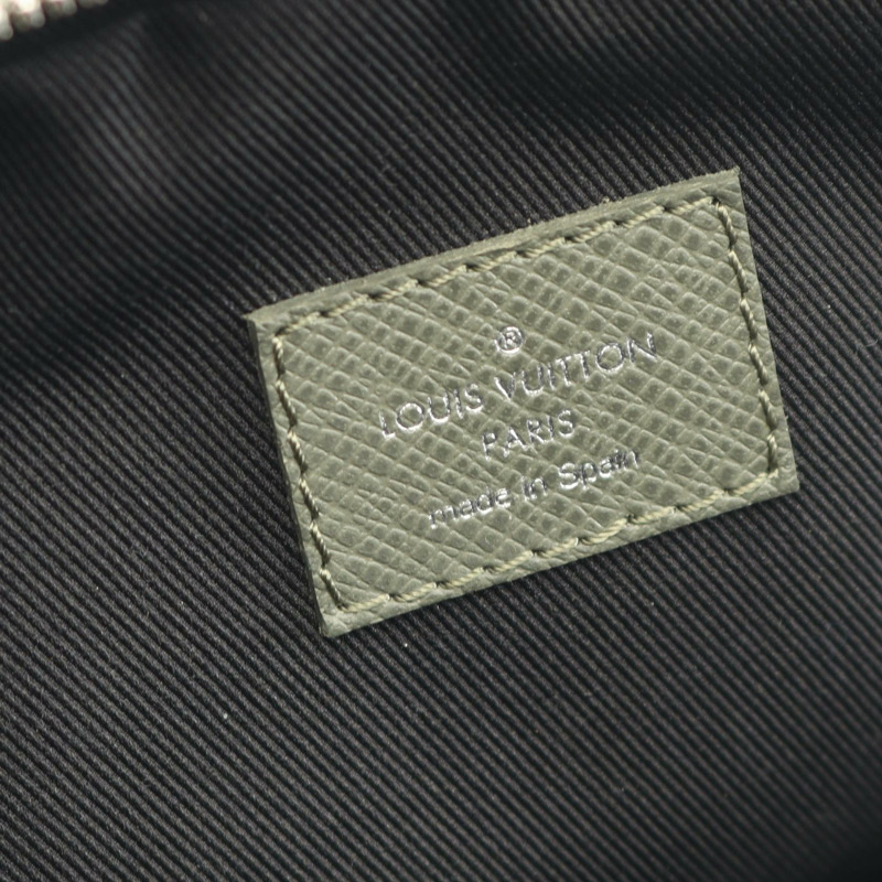 路易威登 Avenue 斜背腰包 M30973 Taiga 皮革 卡其色 二手-3