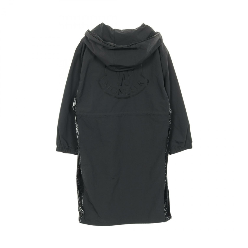 MONCLER ALCYONE 山地長款連帽夾克，尼龍聚酯混紡，黑色，二手，尺寸 3-1