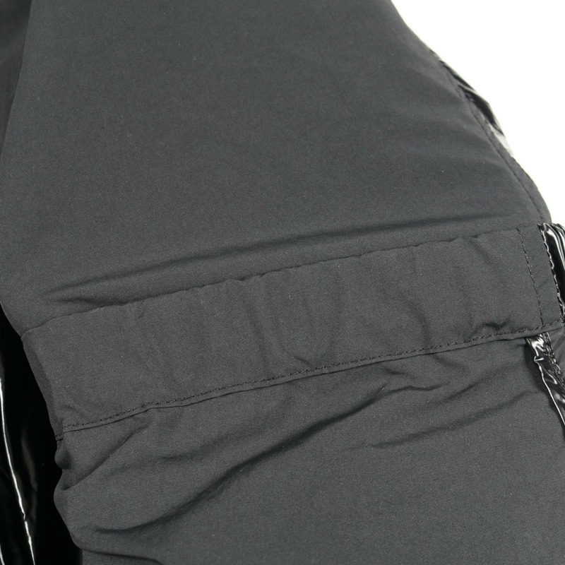 MONCLER ALCYONE 山地長款連帽夾克，尼龍聚酯混紡，黑色，二手，尺寸 3-8