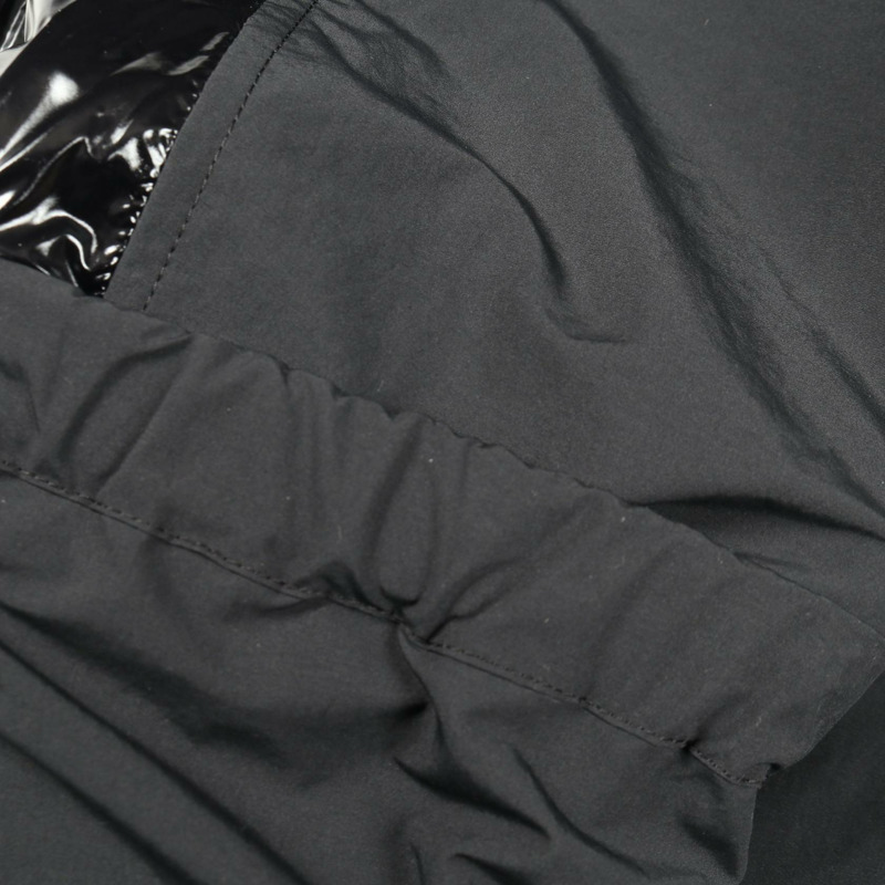 MONCLER ALCYONE 山地長款連帽夾克，尼龍聚酯混紡，黑色，二手，尺寸 3-9