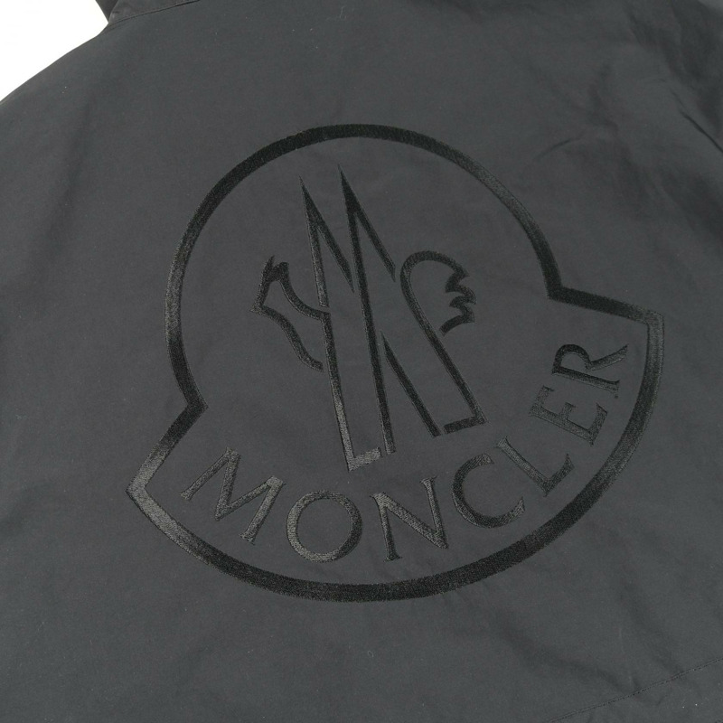 MONCLER ALCYONE 山地長款連帽夾克，尼龍聚酯混紡，黑色，二手，尺寸 3-10