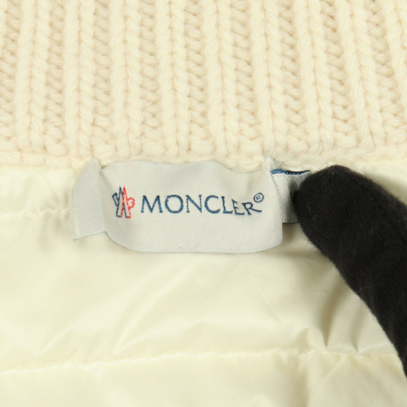 MONCLER MAGLIONE 開襟羊毛羽絨外套 白色 二手 女款 S 碼-2