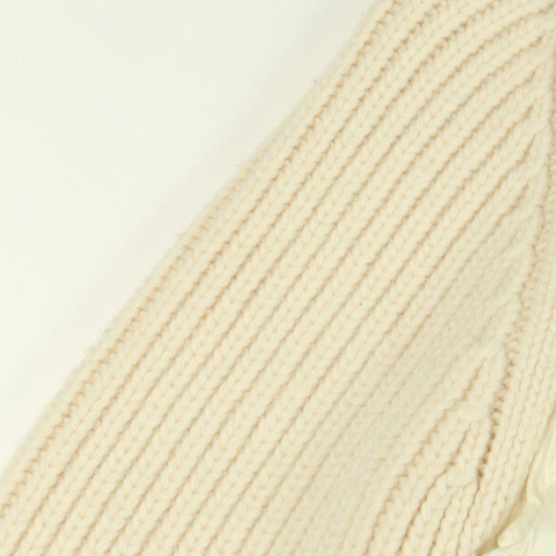 MONCLER MAGLIONE 開襟羊毛羽絨外套 白色 二手 女款 S 碼-8