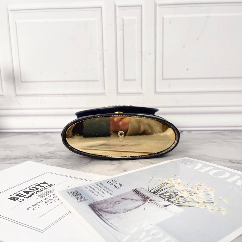 Chloe 藍色by lock蜥蜴壓紋手提肩背包17*15*4 98新配件塵袋-3