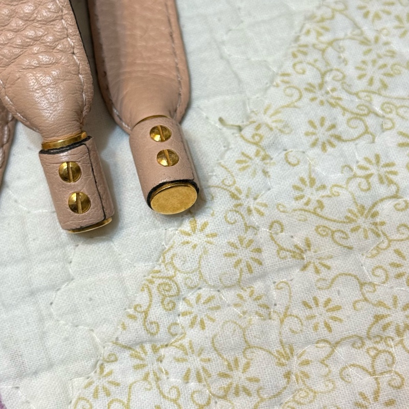 Chloe Marcie 牛皮掀蓋斜背鈴鼓包-裸色-9