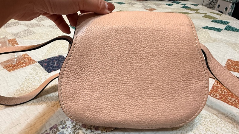 Chloe Marcie 牛皮掀蓋斜背鈴鼓包-裸色-11