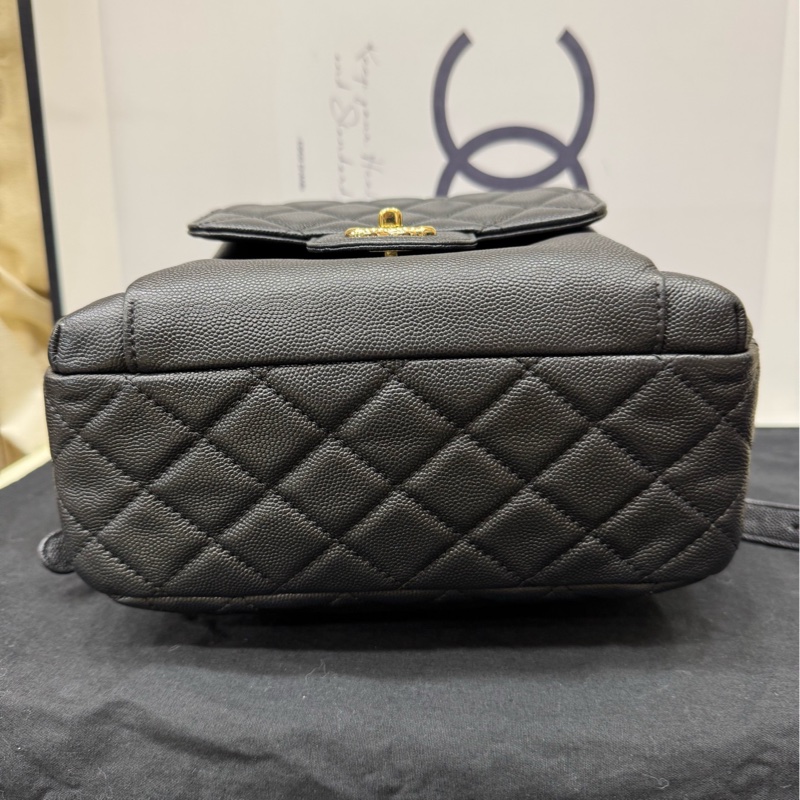 Chanel荔枝牛皮双肩包 卡 26开-19