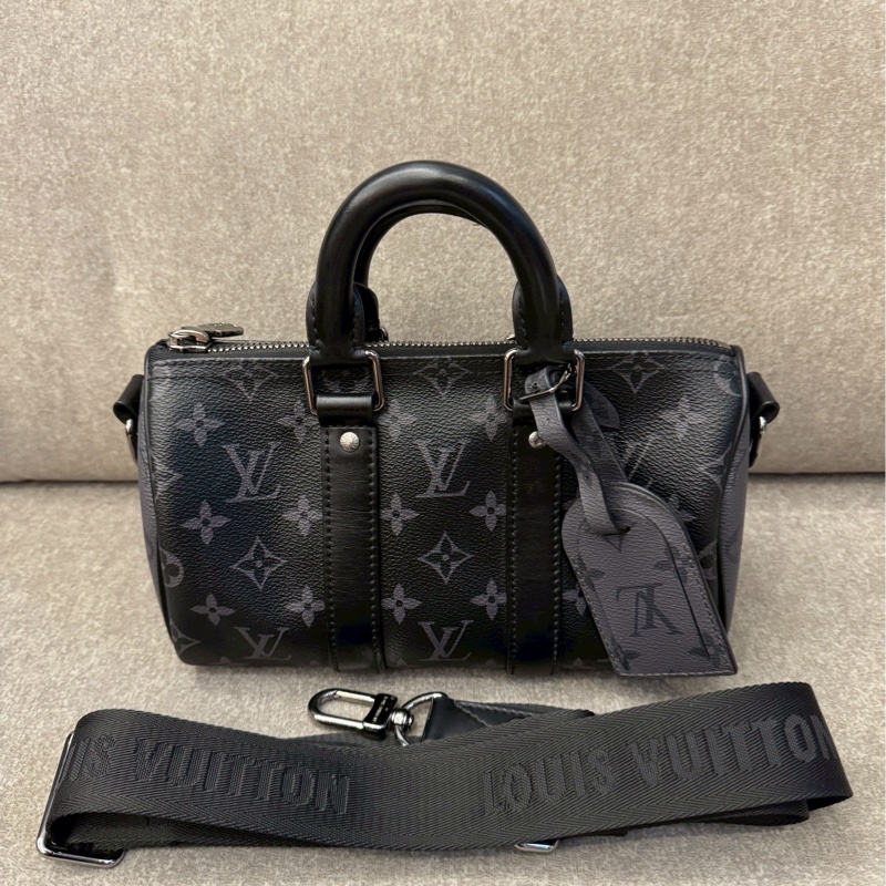 LV keepall25黑老花-0