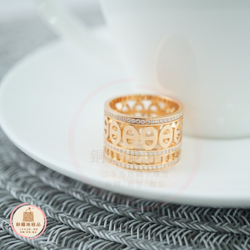 Hermes 愛馬仕 Chaine d'ancre Divine 玫瑰金鑲鑽戒指 鑽戒-1
