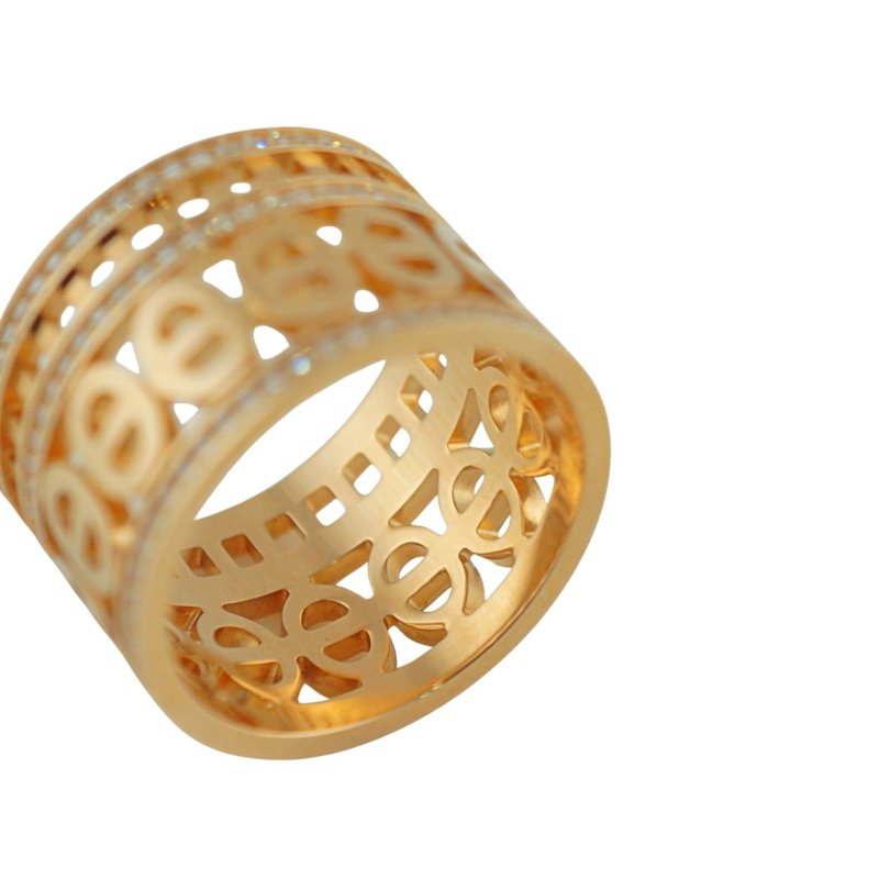 Hermes 愛馬仕 Chaine d'ancre Divine 玫瑰金鑲鑽戒指 鑽戒-8