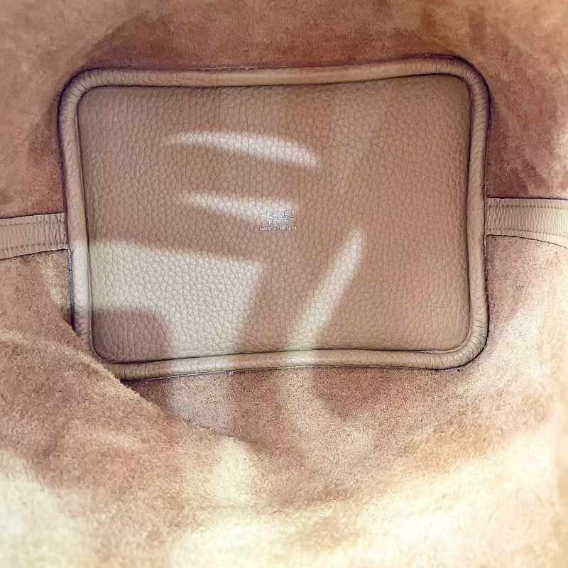 Hermes picotin 18 9D琥珀黃菜籃子手提包18×18×13 98新配件塵袋鑰匙鎖頭-2