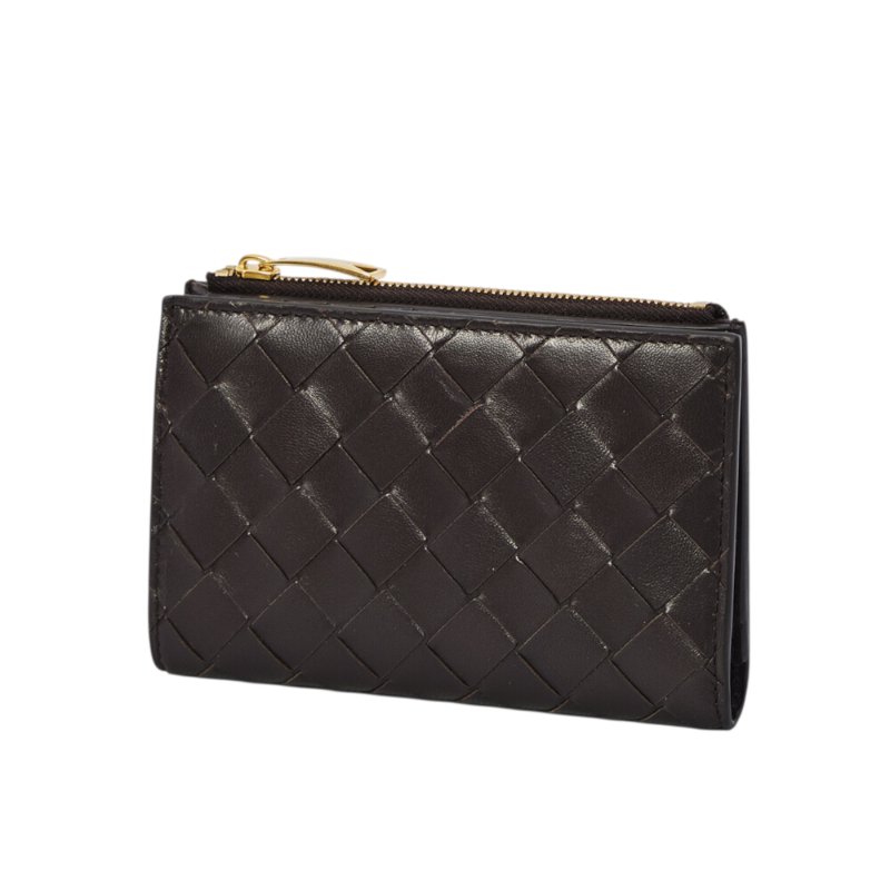 【BOTTEGA VENETA 寶緹嘉】BV Intrecciato Medium Bifold 牛皮 經典編織 短夾 卡夾 皮夾 黑色 749940-1