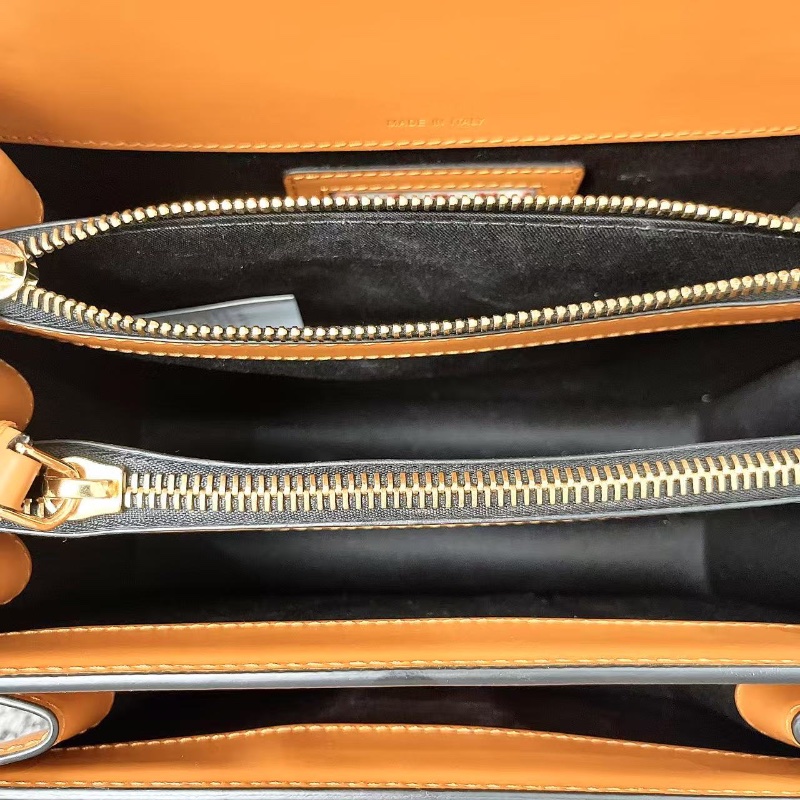 Marni 棕色風琴肩背斜背包寸23×16×16 98新配件塵袋-2