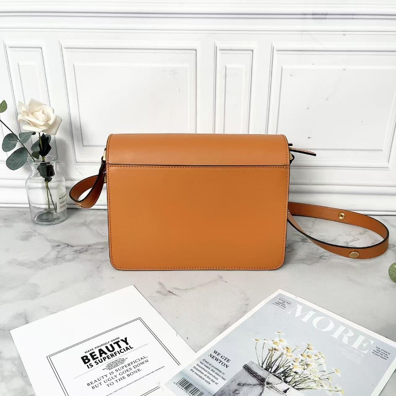 Marni 棕色風琴肩背斜背包寸23×16×16 98新配件塵袋-5