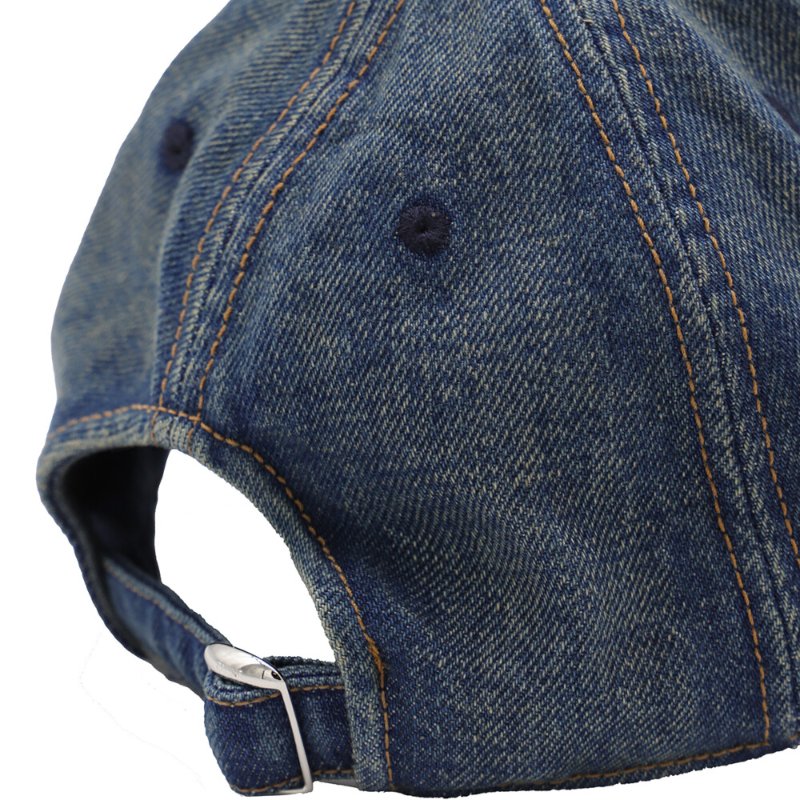 【CELINE】Triomphe 凱旋門 棉質 牛仔 帽子 棒球帽 老帽 藍色 AA06F930F07UW-3