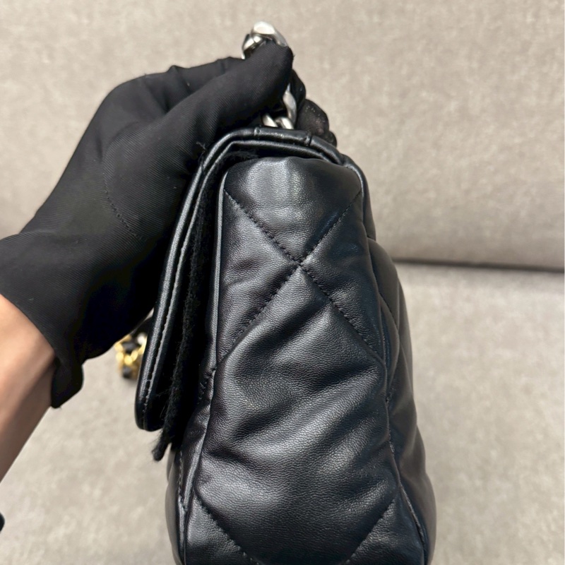 香奈兒19bag 黑銀-1