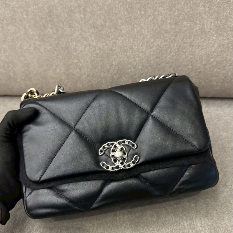 香奈兒19bag 黑銀-3