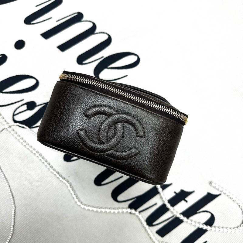 Chanel 手提包 化妝包 魚子醬 中古款 vingage 出清特價-1