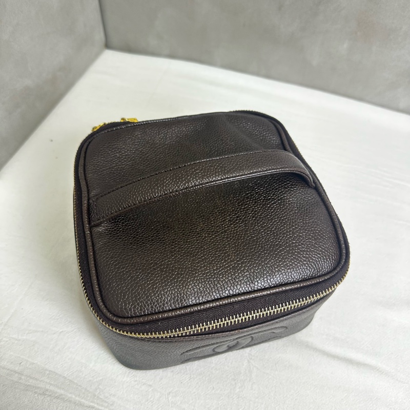 Chanel 手提包 化妝包 魚子醬 中古款 vingage 出清特價-9