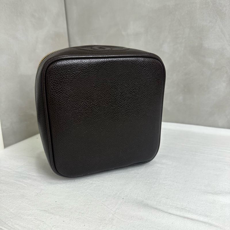 Chanel 手提包 化妝包 魚子醬 中古款 vingage 出清特價-10