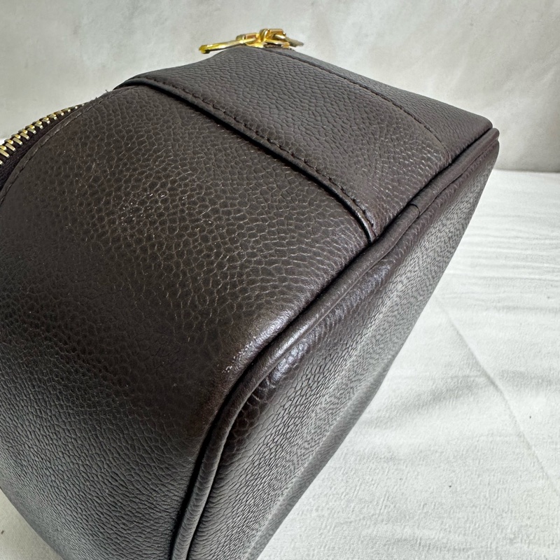 Chanel 手提包 化妝包 魚子醬 中古款 vingage 出清特價-11