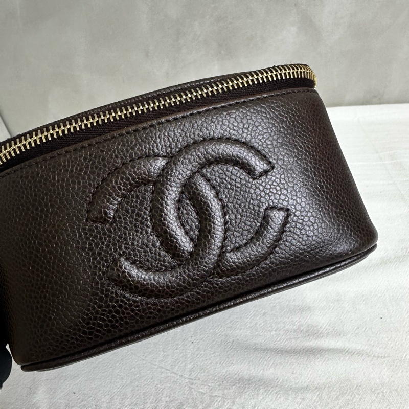 Chanel 手提包 化妝包 魚子醬 中古款 vingage 出清特價-15