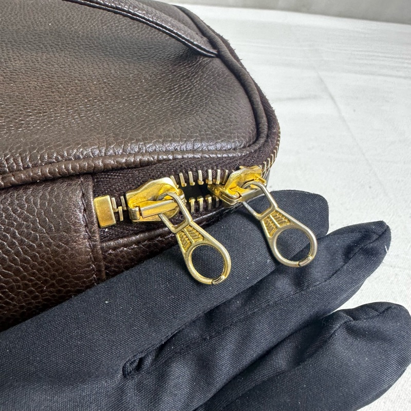 Chanel 手提包 化妝包 魚子醬 中古款 vingage 出清特價-16