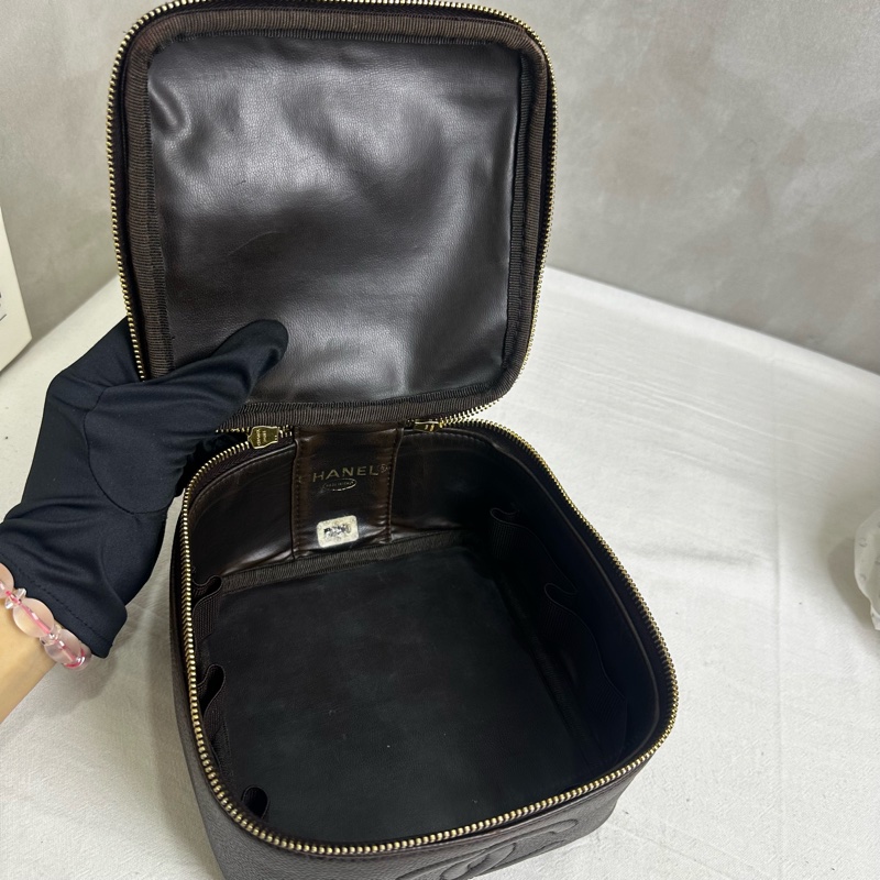 Chanel 手提包 化妝包 魚子醬 中古款 vingage 出清特價-19