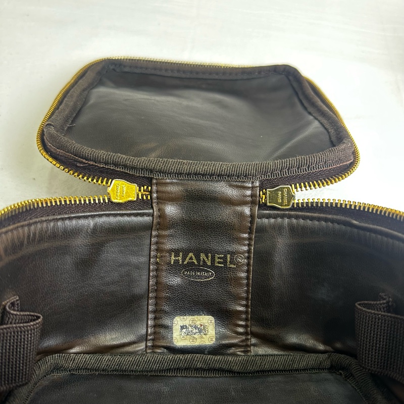 Chanel 手提包 化妝包 魚子醬 中古款 vingage 出清特價-20