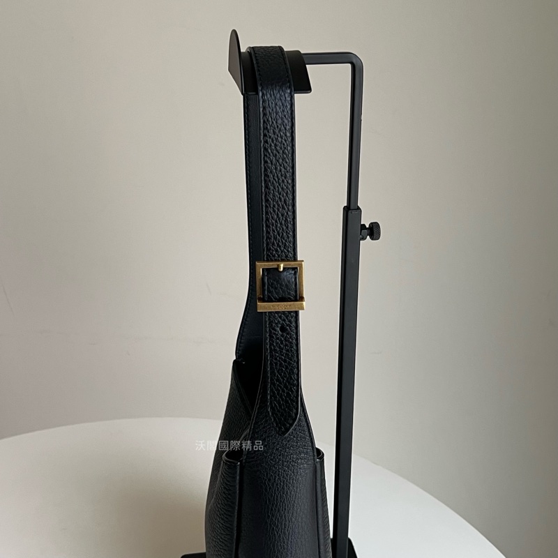 YSL mini hobo 迷你 腋下包/手提包 柔軟粒面皮革BABY手袋 (黑金配色)-21