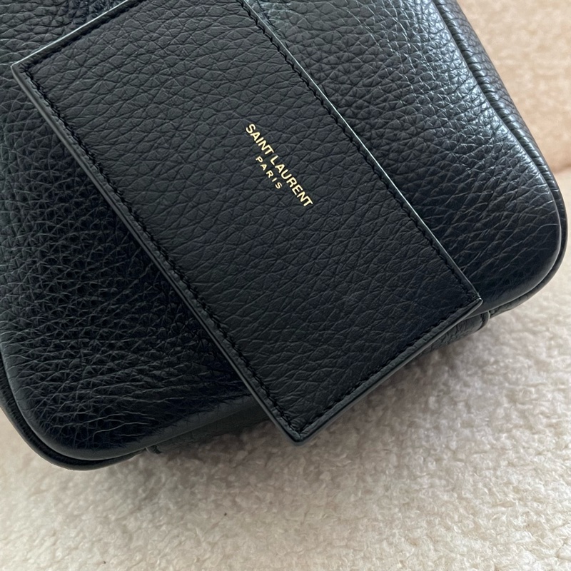 YSL mini hobo 迷你 腋下包/手提包 柔軟粒面皮革BABY手袋 (黑金配色)-27