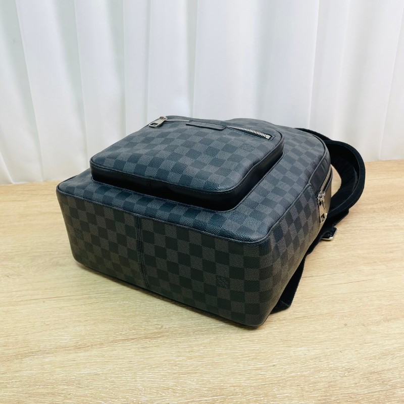 LV  Josh系列 男士黑色棋盤格後背包-4