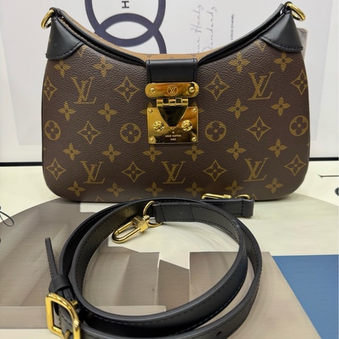 LV 老花新款twinny 牛角包 芯片款 肩带×2