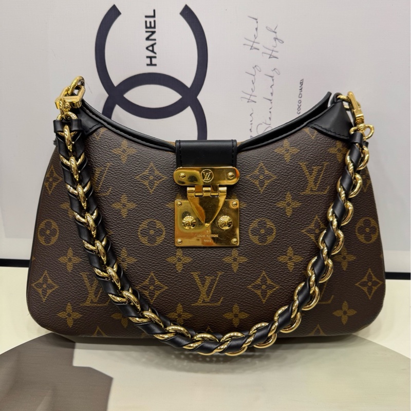 LV 老花新款twinny 牛角包 芯片款 肩带×2-9