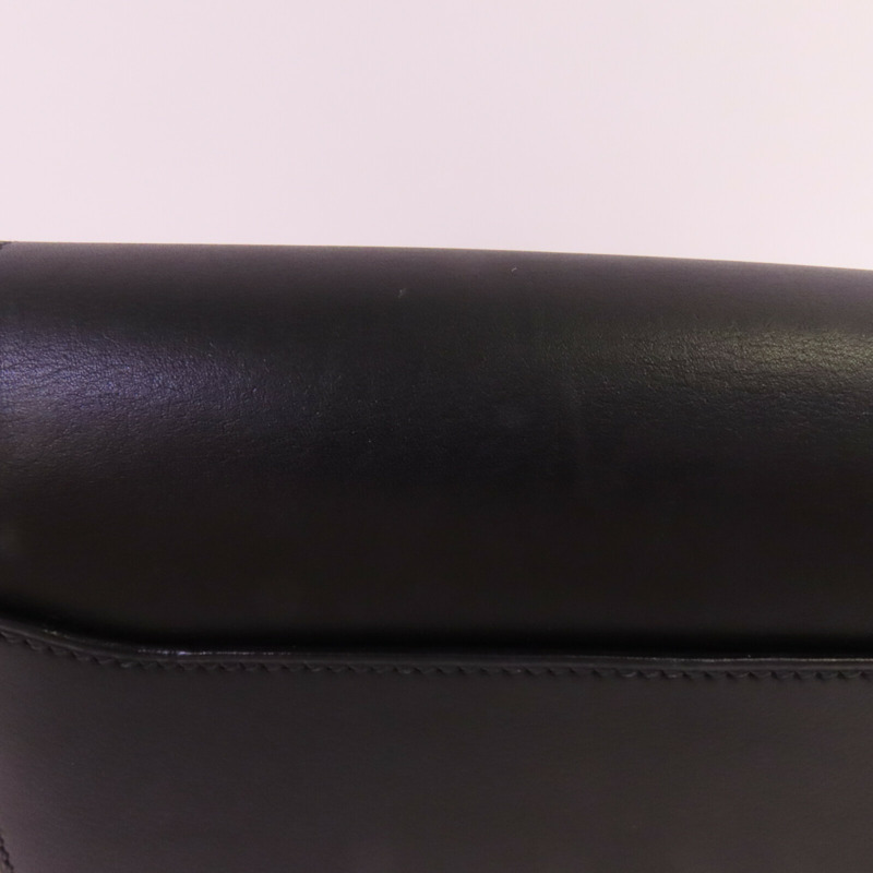 HERMES Allegro皮革Roulis Mini金扣肩背袋Noir-2