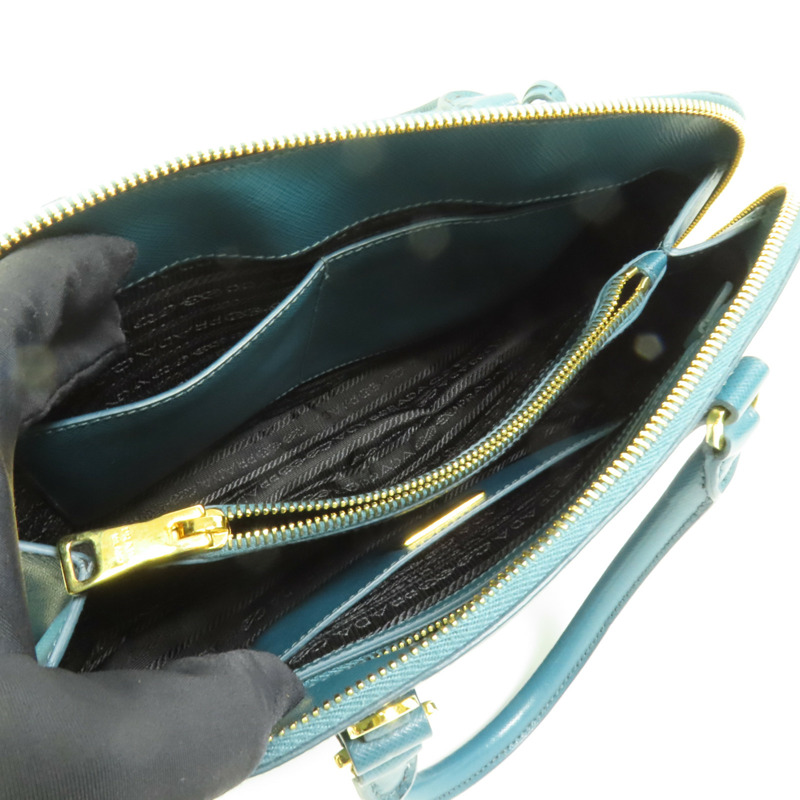 PRADA Saffiano皮革Promenade Medium金扣手挽肩背兩用袋-10