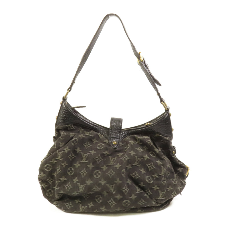 LOUIS VUITTON Monogram Denim Slightly XS金扣肩背袋-1