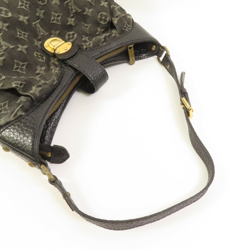 LOUIS VUITTON Monogram Denim Slightly XS金扣肩背袋-4