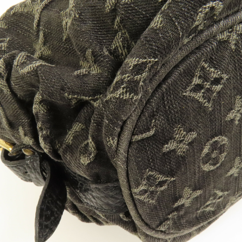 LOUIS VUITTON Monogram Denim Slightly XS金扣肩背袋-11
